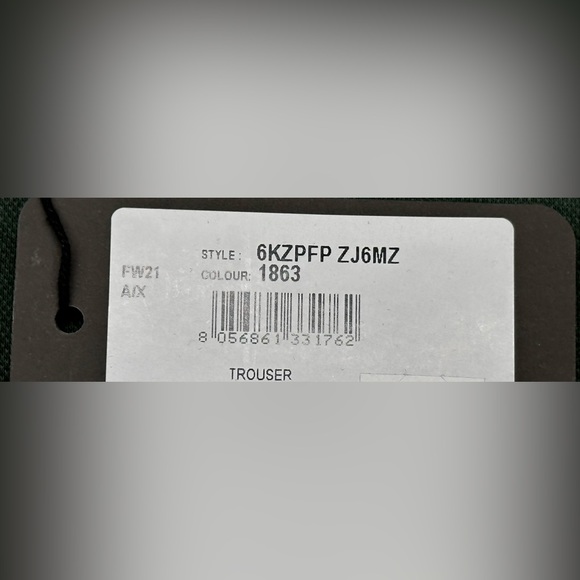 Armani Exchange Green Trouser 

style:6KZPFP ZJ6ML 1863 - Picture 7 of 7